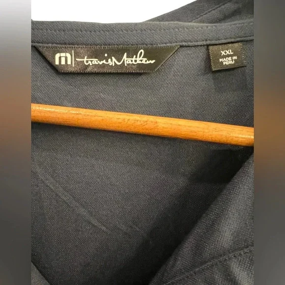 Travis Mathew Men’s Size XXL Navy Blue Short Sleeve Polo - Picture 5 of 6